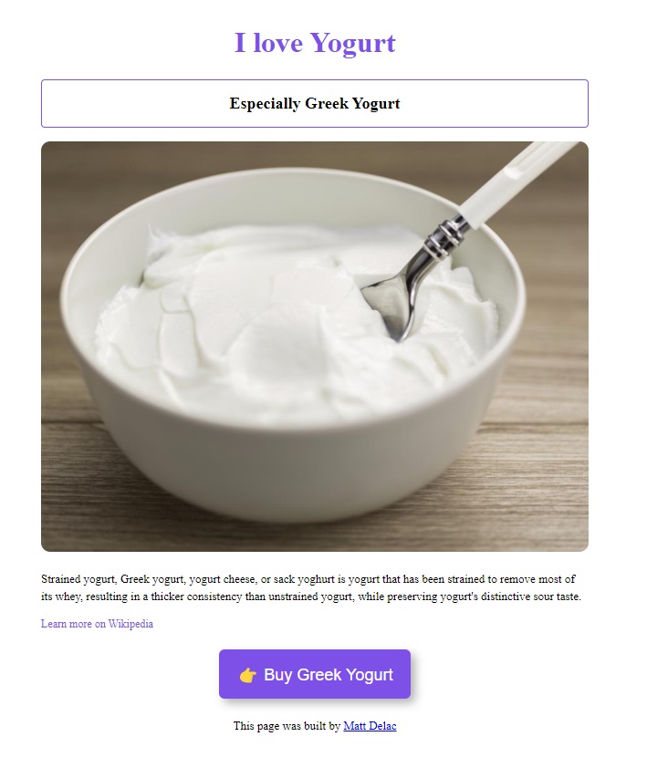 Yogurt project